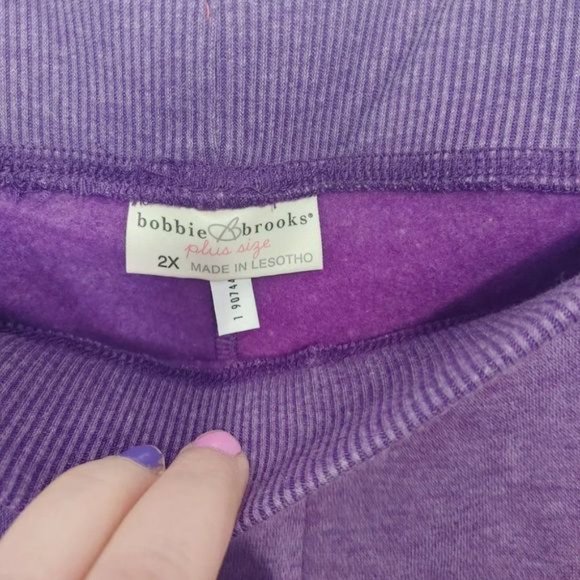 Plus size purple joggers 2x - Picture 2 of 3